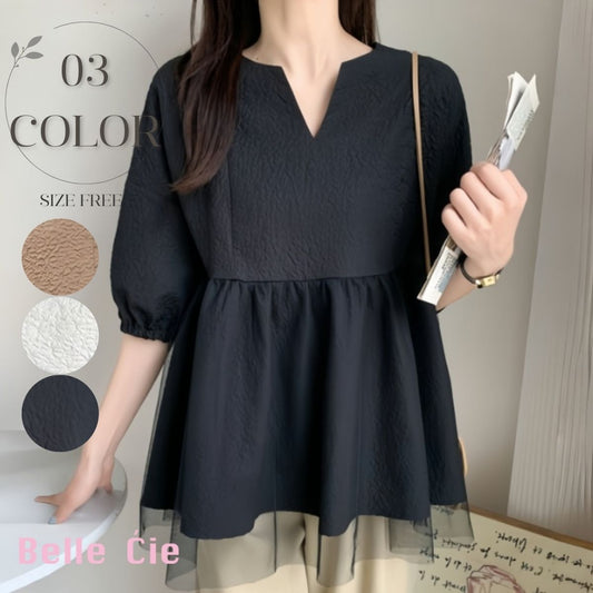 Blouse/シアーペプラムチュニック ST/No.22361