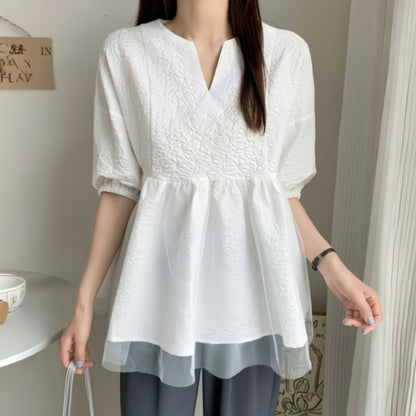 Blouse/シアーペプラムチュニック ST/No.22361