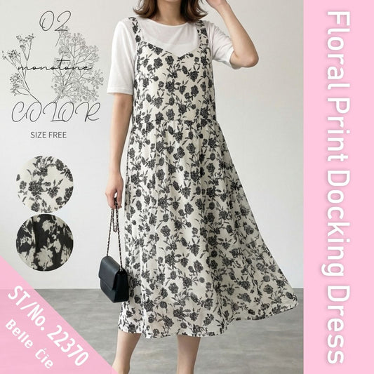 Dress/花柄フェイクレイヤードワンピース ST/No.22370