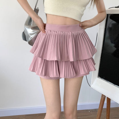 Skirt/プリーツティアードミニスカパン ST/No.22372