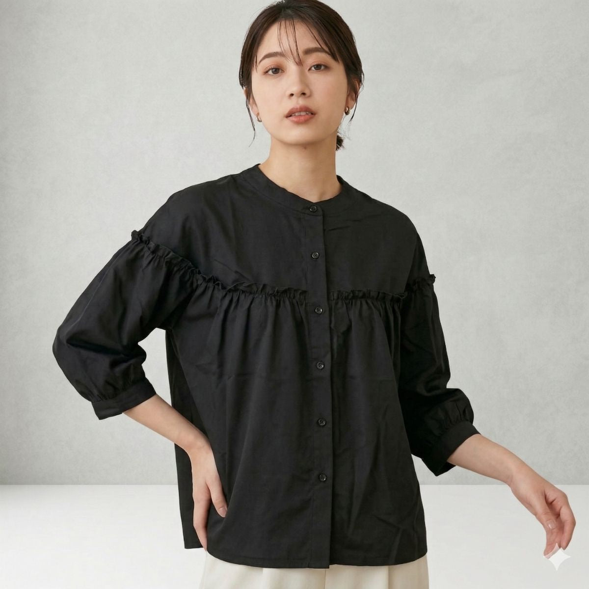 Blouse/フリルバンドカラーブラウス ST/No.22377