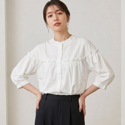 Blouse/フリルバンドカラーブラウス ST/No.22377