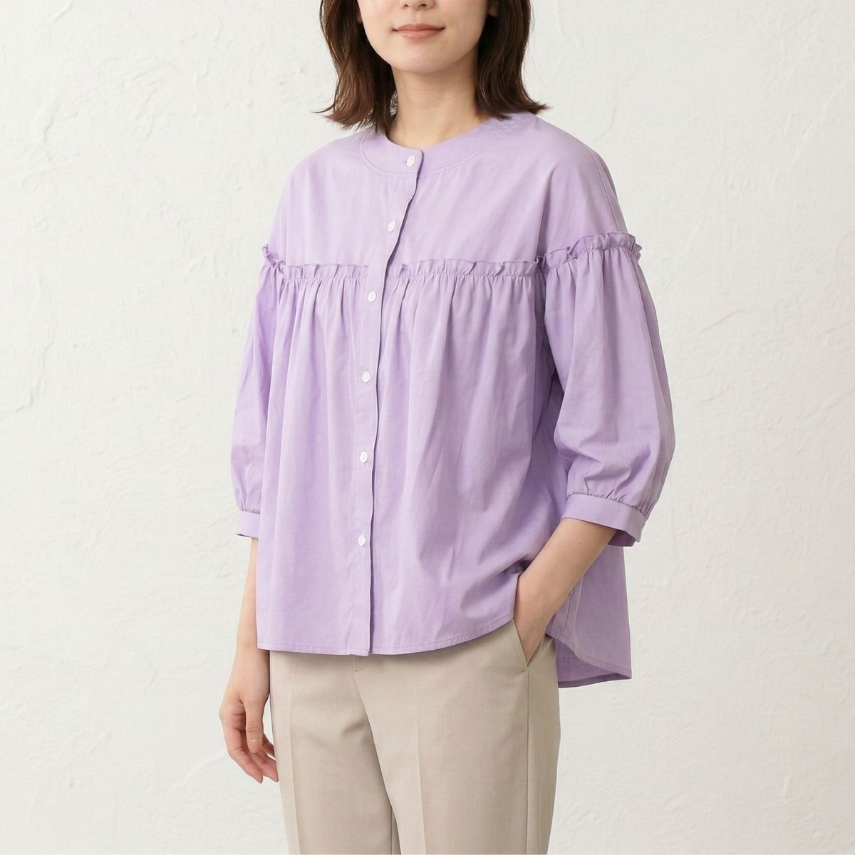 Blouse/フリルバンドカラーブラウス ST/No.22377