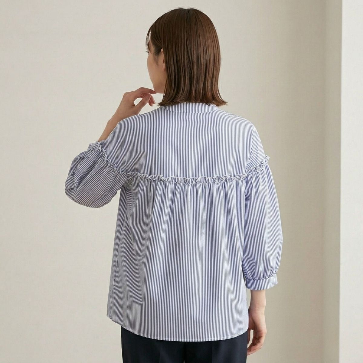 Blouse/フリルバンドカラーブラウス ST/No.22377