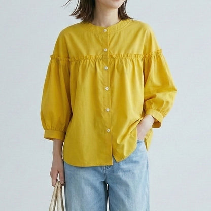 Blouse/フリルバンドカラーブラウス ST/No.22377