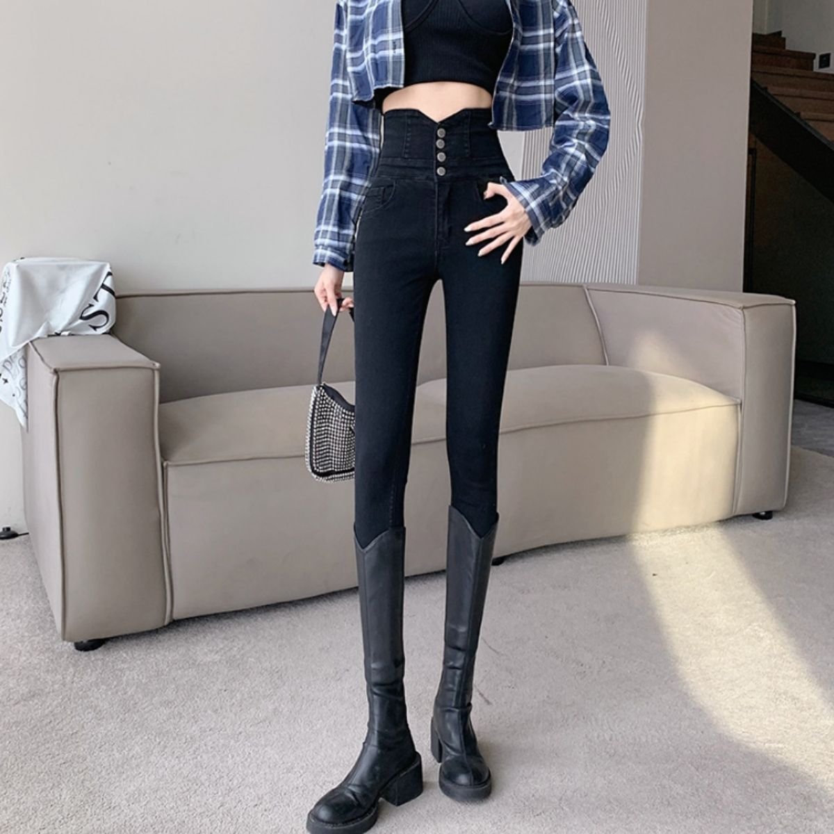 Pants/ハイウエストスキニーデニムパンツ ST/No.22379