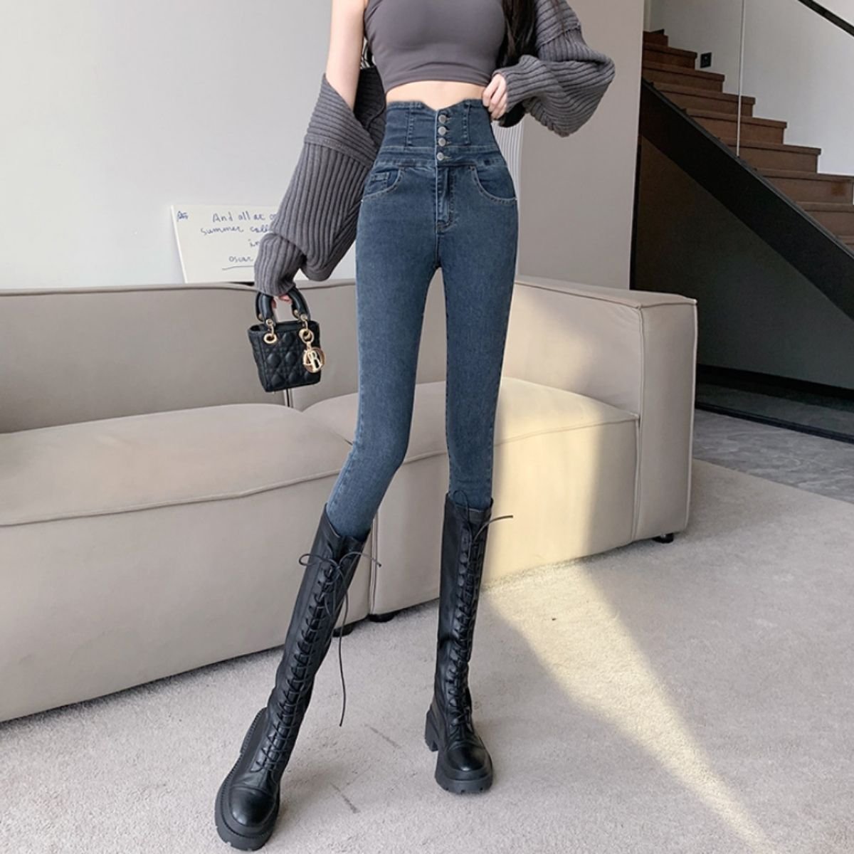 Pants/ハイウエストスキニーデニムパンツ ST/No.22379
