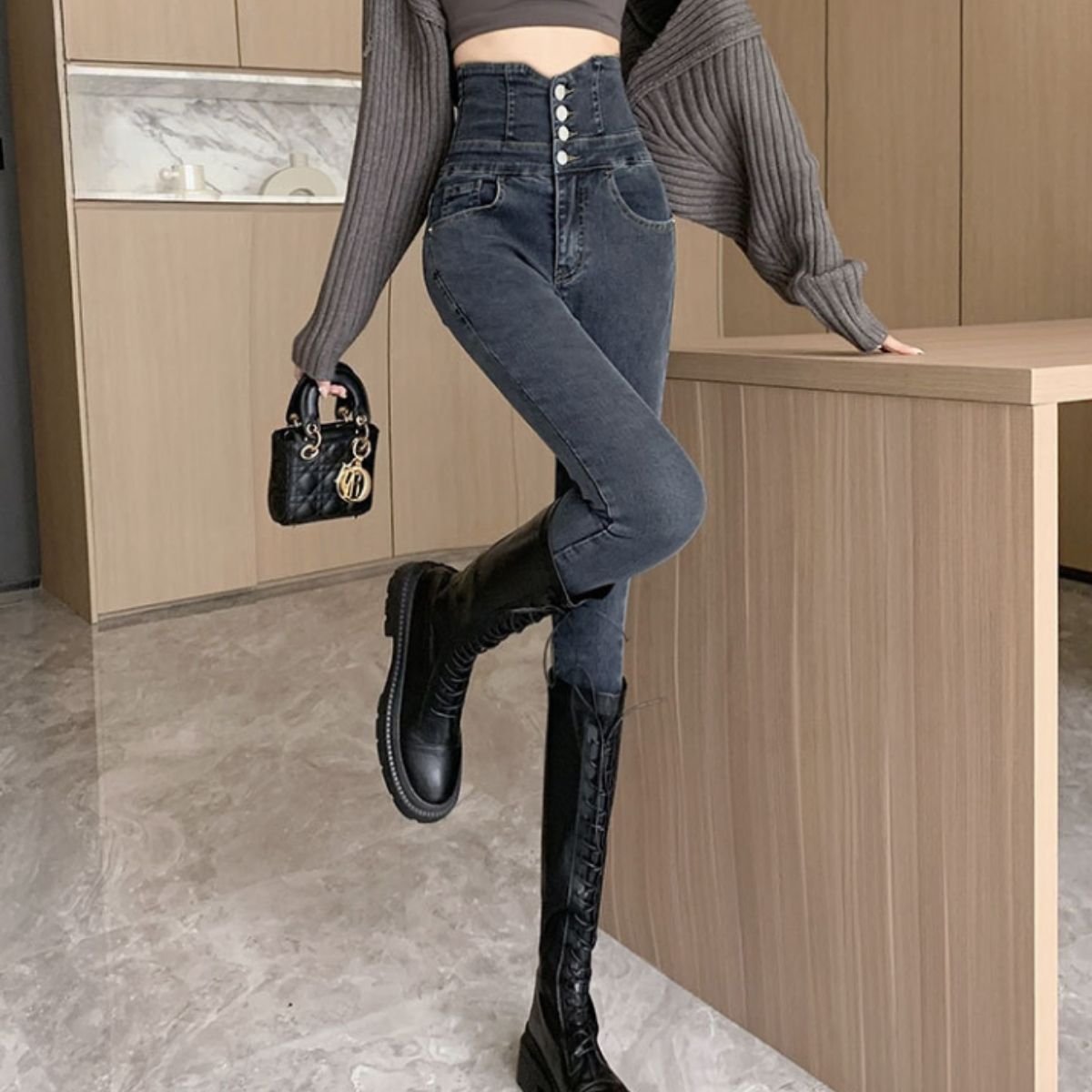 Pants/ハイウエストスキニーデニムパンツ ST/No.22379