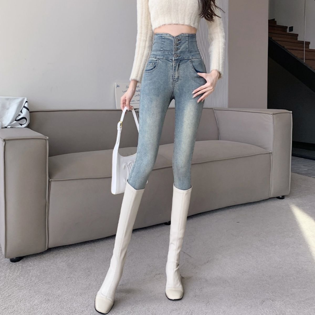 Pants/ハイウエストスキニーデニムパンツ ST/No.22379