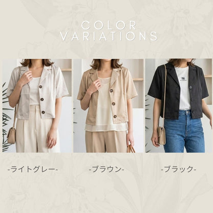 Shirts/半袖テーラードライトアウター ST/No.22380