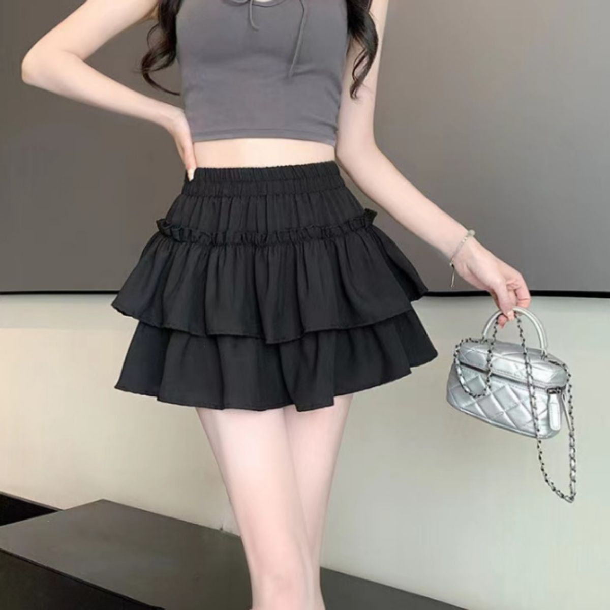Skirt/ティアードフリルミニスカート ST/No.22385