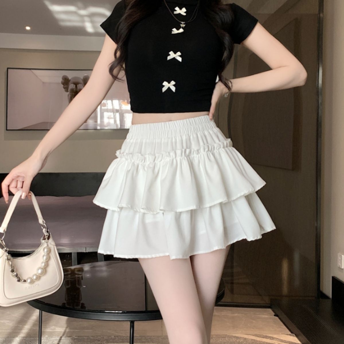 Skirt/ティアードフリルミニスカート ST/No.22385