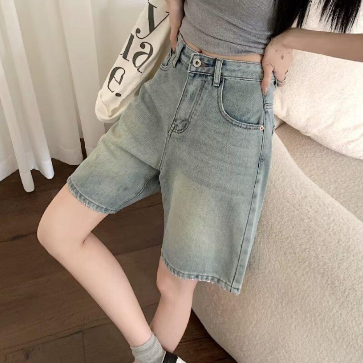 Pants/デニムハーフパンツ ST/No.22387