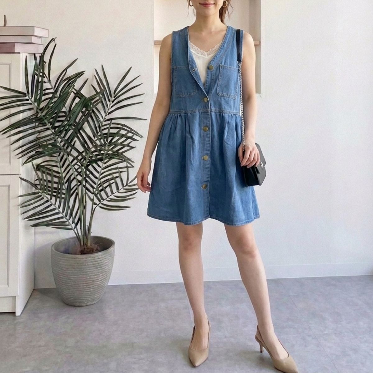 Dress/ミニデニムジャンスカ ST/No.22391