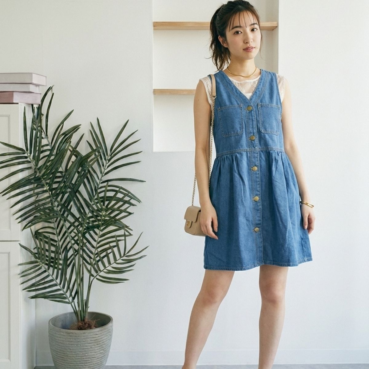 Dress/ミニデニムジャンスカ ST/No.22391