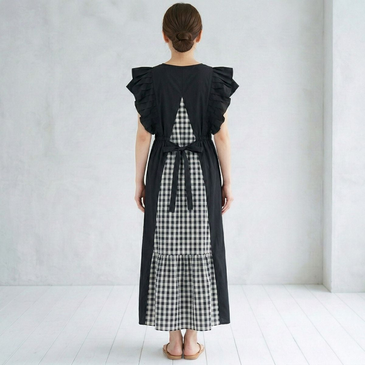 Dress/ギンガムバックシャンワンピース ST/No.22393