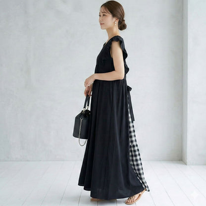 Dress/ギンガムバックシャンワンピース ST/No.22393