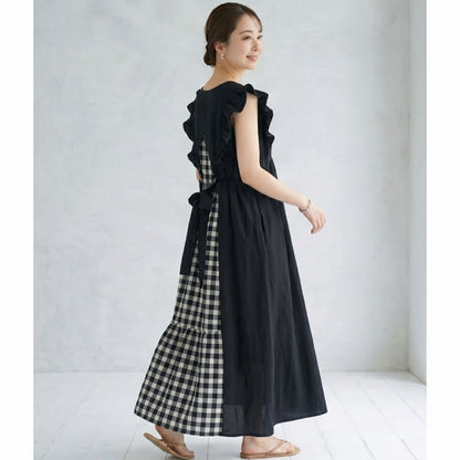 Dress/ギンガムバックシャンワンピース ST/No.22393