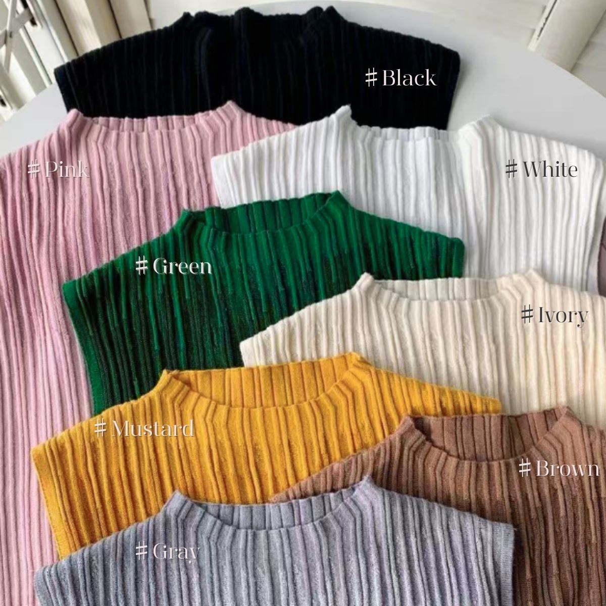 Tops/ノースリーブリブニットトップス ST/No.22394