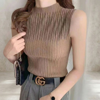 Tops/ノースリーブリブニットトップス ST/No.22394