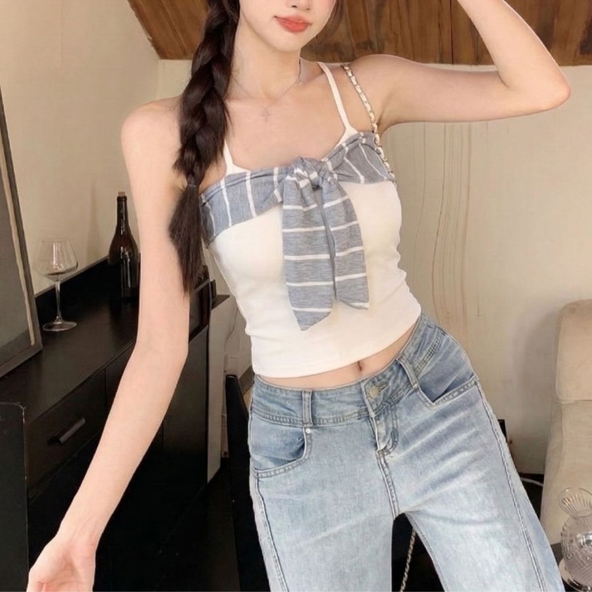 Tops/オフショルタイブラトップキャミ ST/No.22395