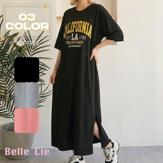 Dress/カレッジロゴマキシワンピース ST/No.22403