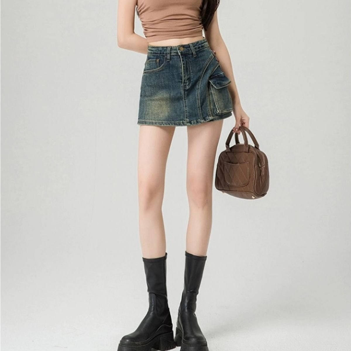 Pants/カーゴデニムスカパン ST/No.22411