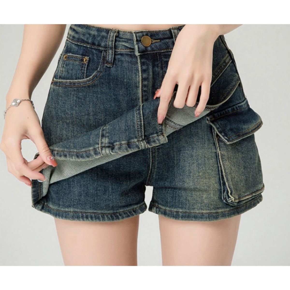 Pants/カーゴデニムスカパン ST/No.22411