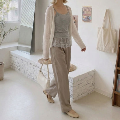 Tops/カップ付き裾レースキャミソール ST/No.22416