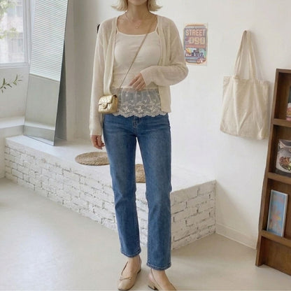 Tops/カップ付き裾レースキャミソール ST/No.22416