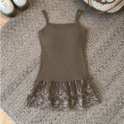 Tops/カップ付き裾レースキャミソール ST/No.22416