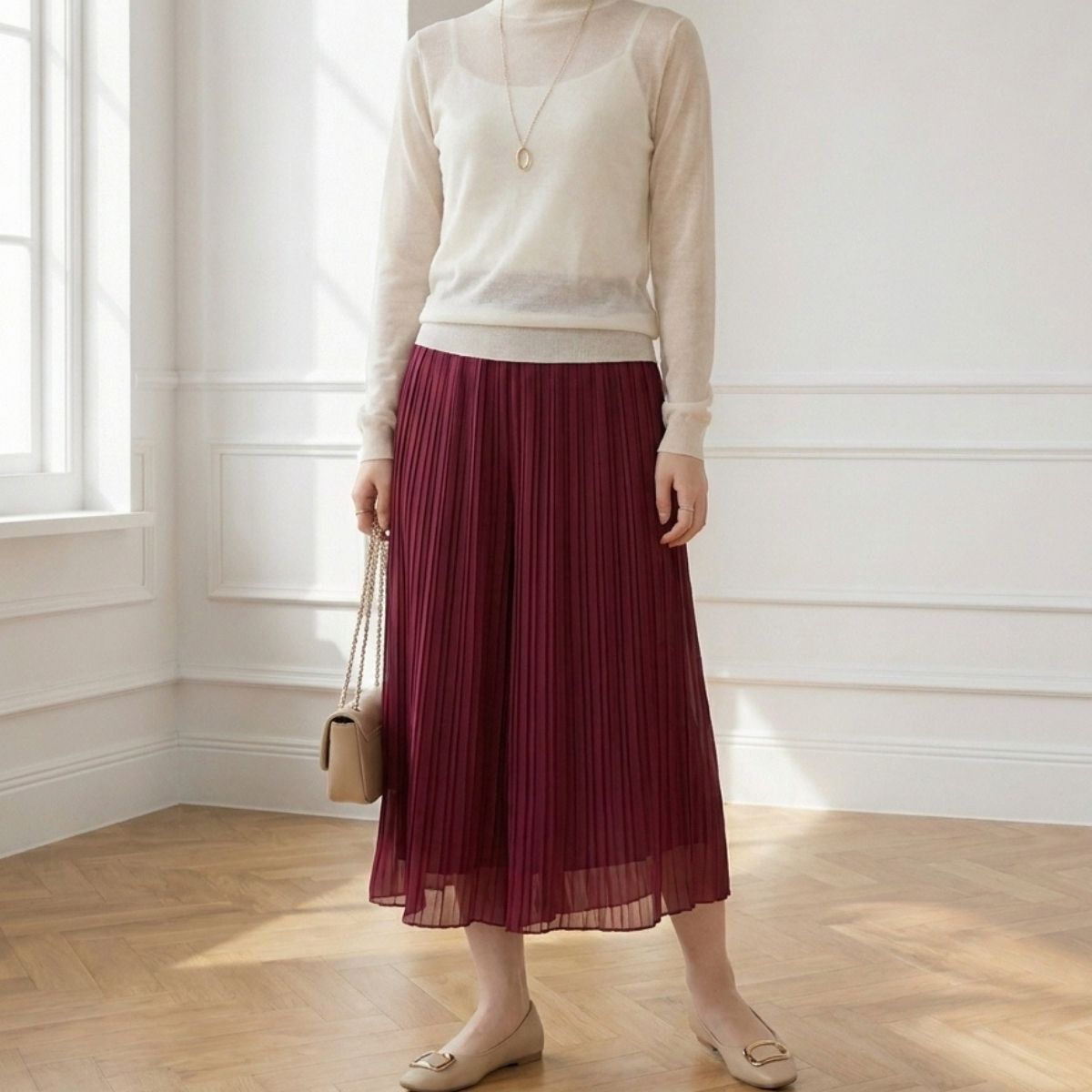 Pants/プリーツシフォンガウチョ ST/No.22417
