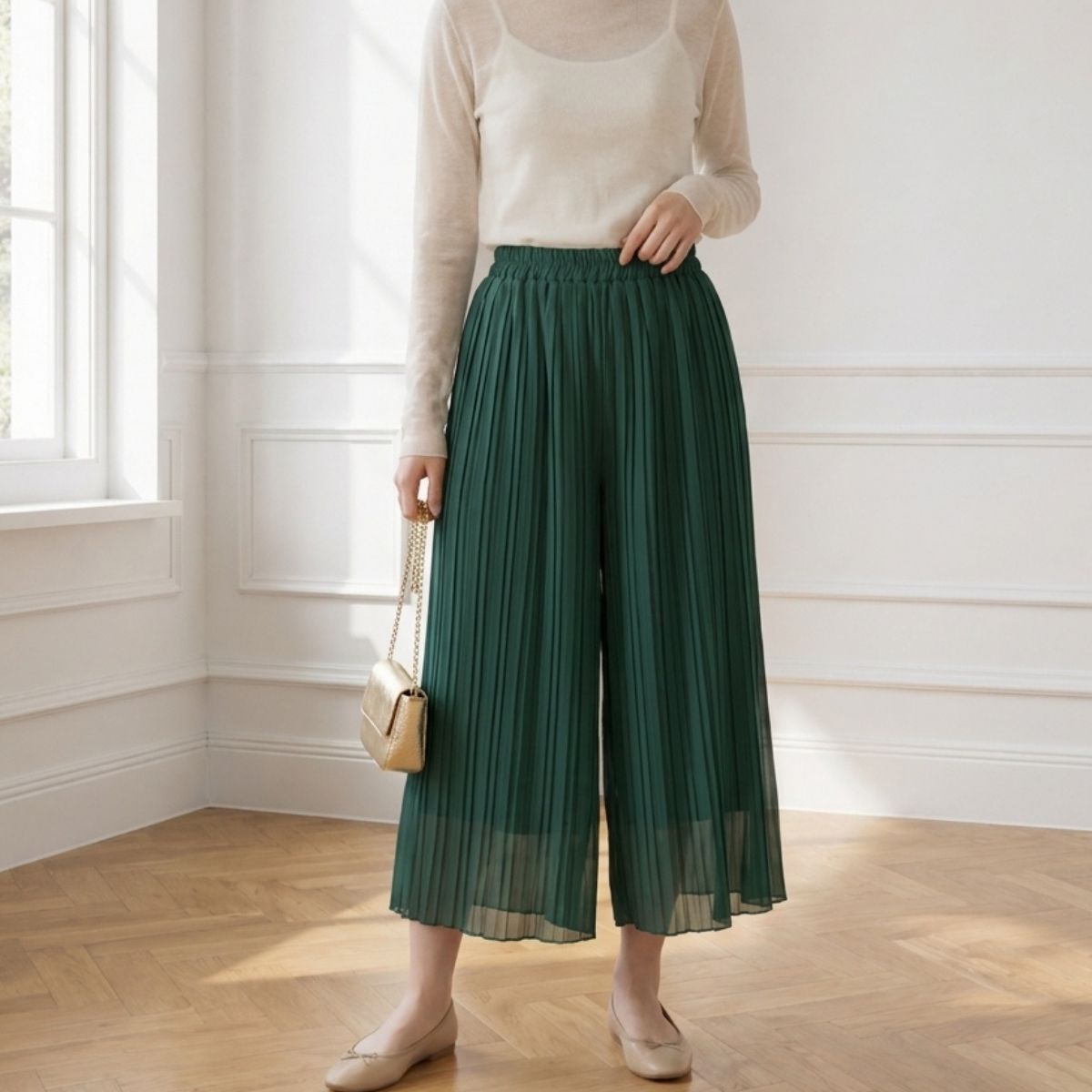Pants/プリーツシフォンガウチョ ST/No.22417