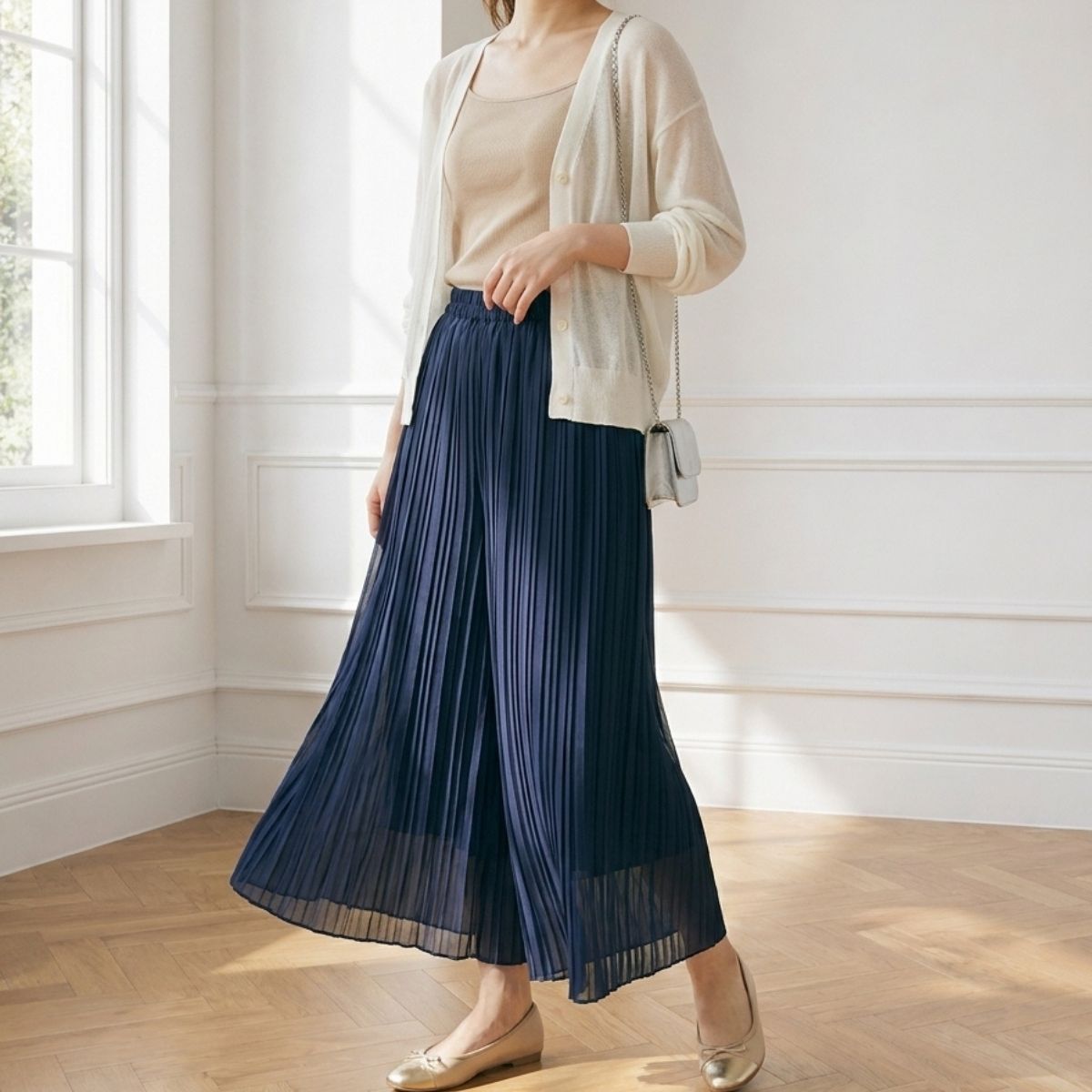 Pants/プリーツシフォンガウチョ ST/No.22417