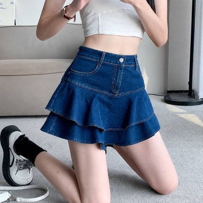 Skirt/ティアードデニムスカパン ST/No.22418