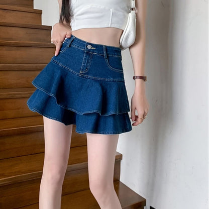 Skirt/ティアードデニムスカパン ST/No.22418