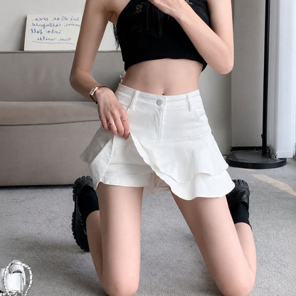 Skirt/ティアードデニムスカパン ST/No.22418