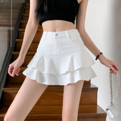 Skirt/ティアードデニムスカパン ST/No.22418