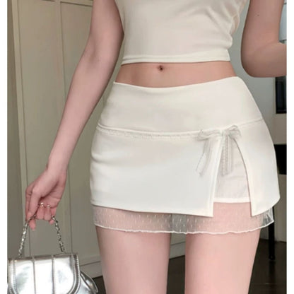 Skirt/レースリボンミニスカパン ST/No.22419