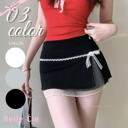 Skirt/レースリボンミニスカパン ST/No.22419
