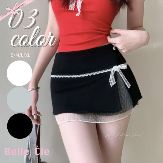 Skirt/レースリボンミニスカパン ST/No.22419
