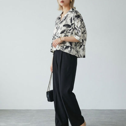 Shirts/モノトーンボタニカルシャツ ST/No.22421