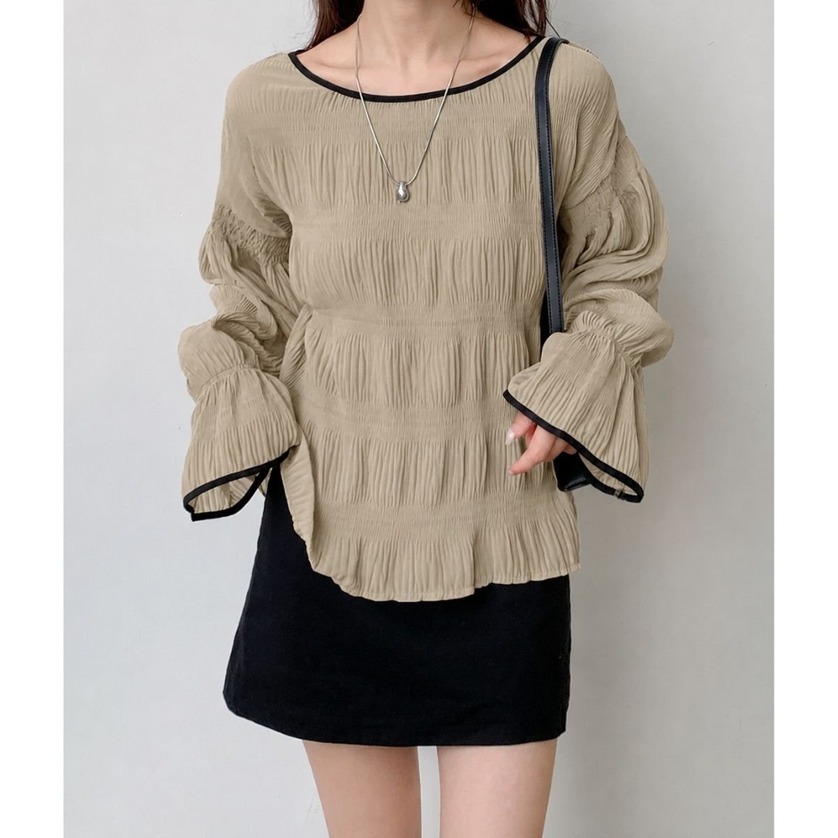 Blouse/ボリュームプリーツブラウス ST/No.22426