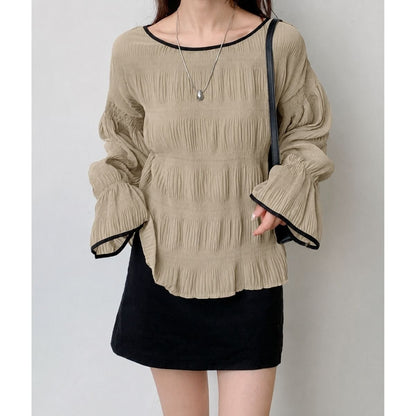 Blouse/ボリュームプリーツブラウス ST/No.22426