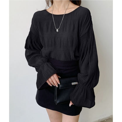 Blouse/ボリュームプリーツブラウス ST/No.22426