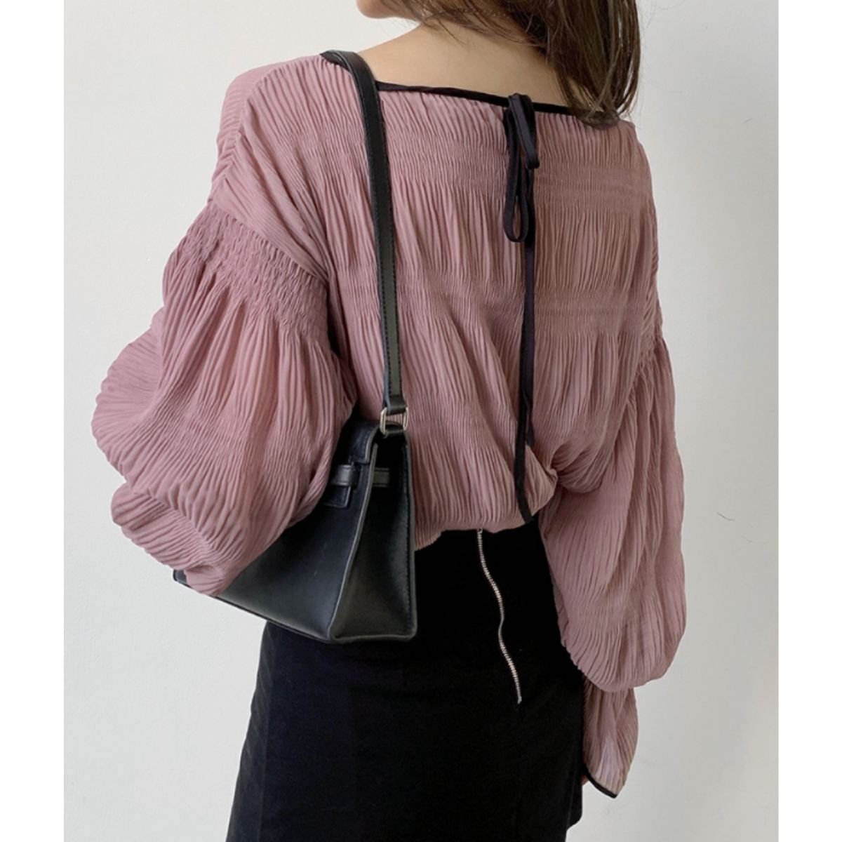 Blouse/ボリュームプリーツブラウス ST/No.22426