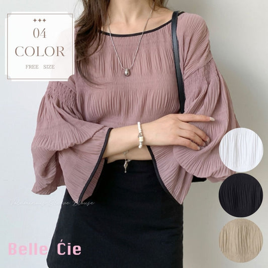 Blouse/ボリュームプリーツブラウス ST/No.22426