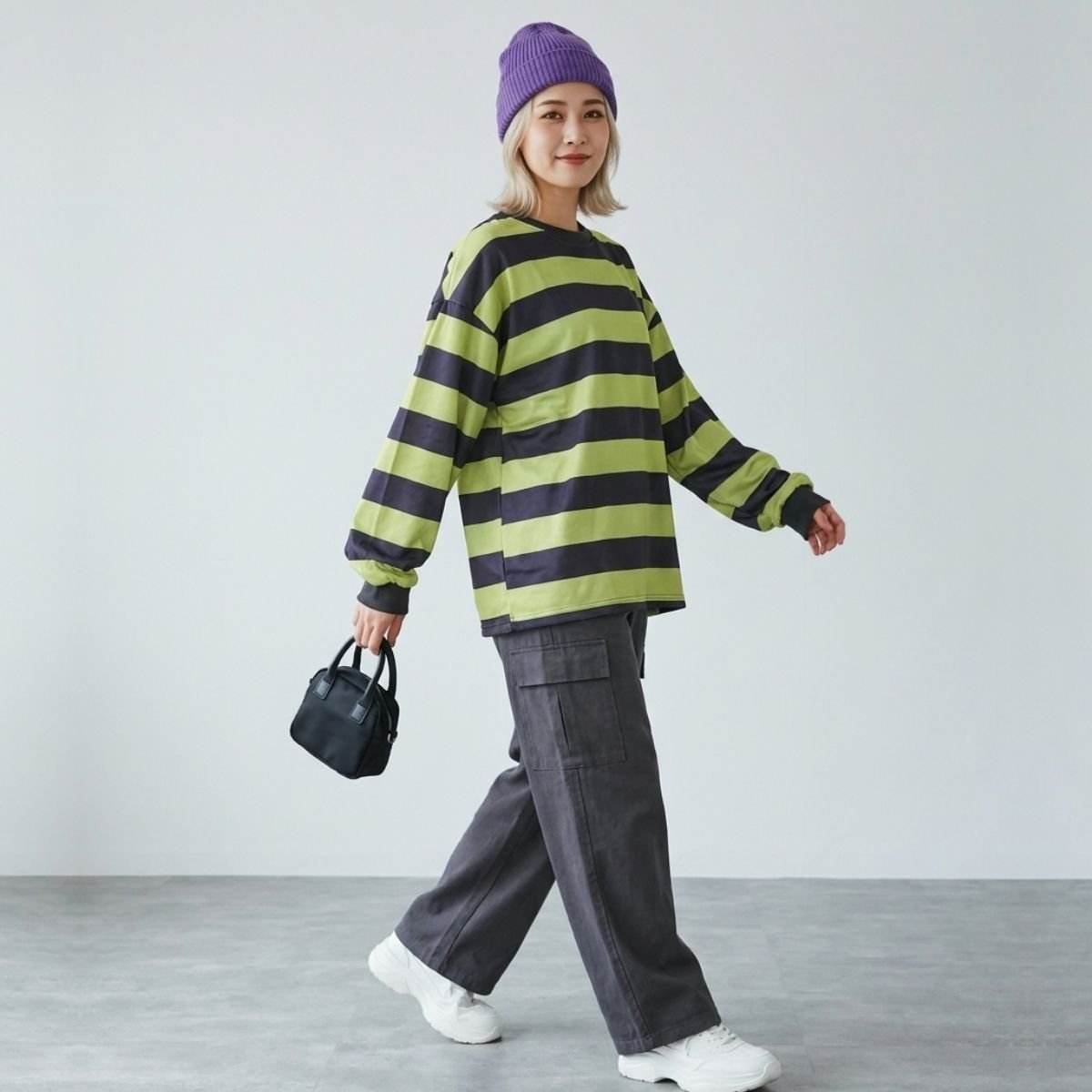 Tops/ワイドボーダートップス ST/No.22435