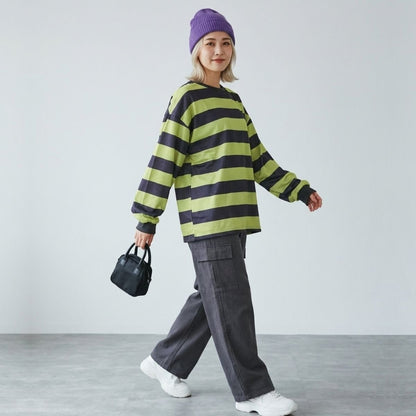 Tops/ワイドボーダートップス ST/No.22435