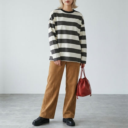 Tops/ワイドボーダートップス ST/No.22435